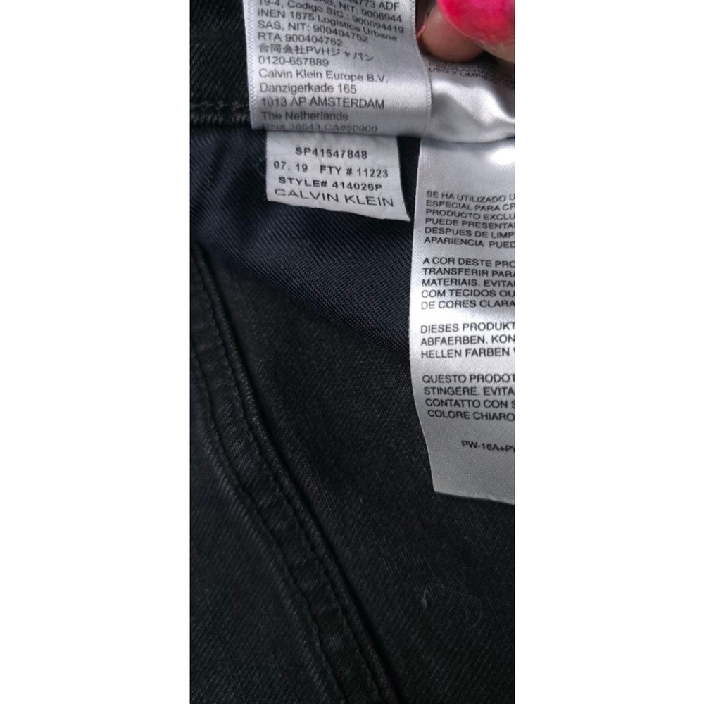 Calvin Klein Jeans Mens Slim Fit Distressed Black Denim 32x30 Ripped Dark Wash - Picture 10 of 16